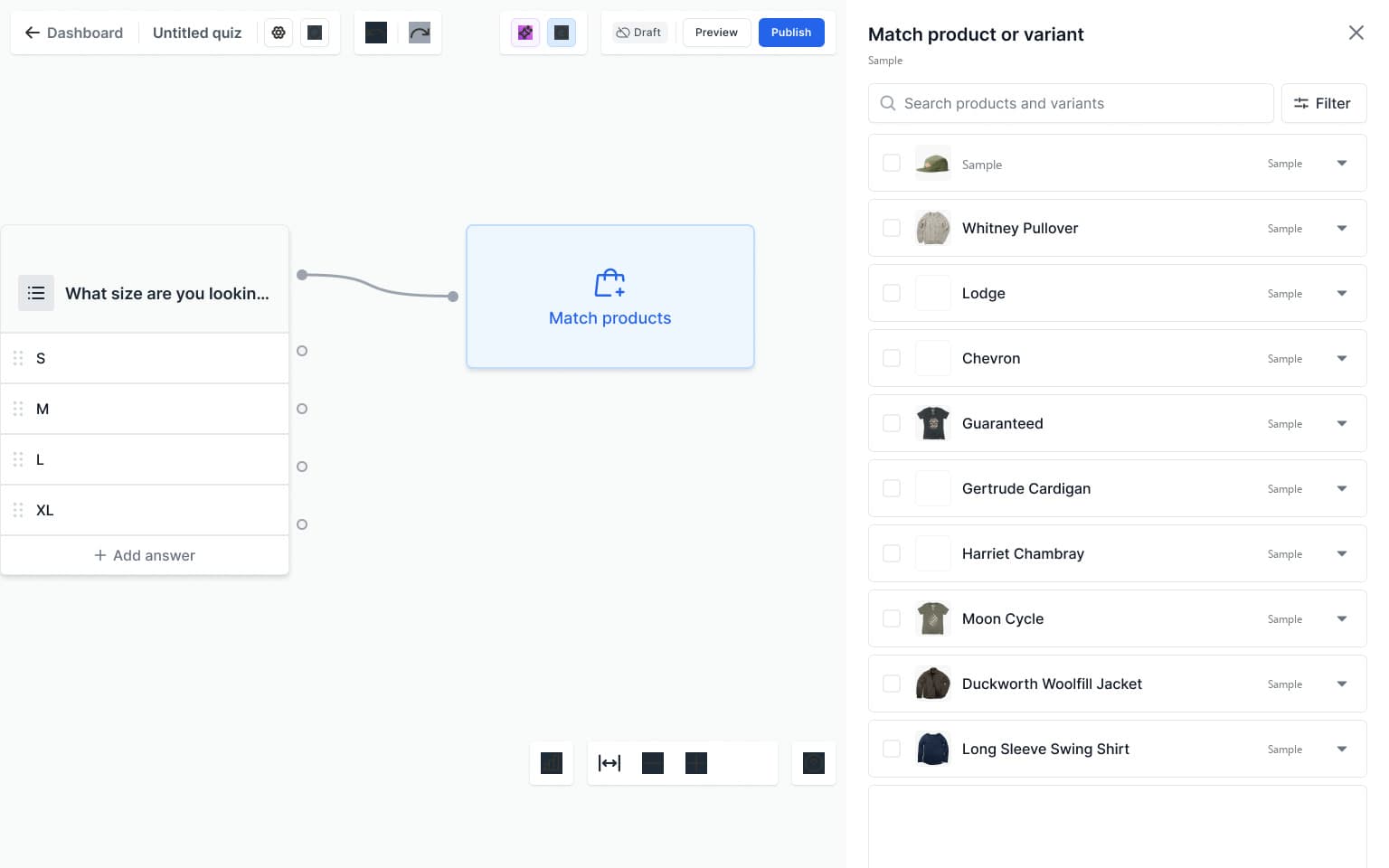 Sample AskFlow product match