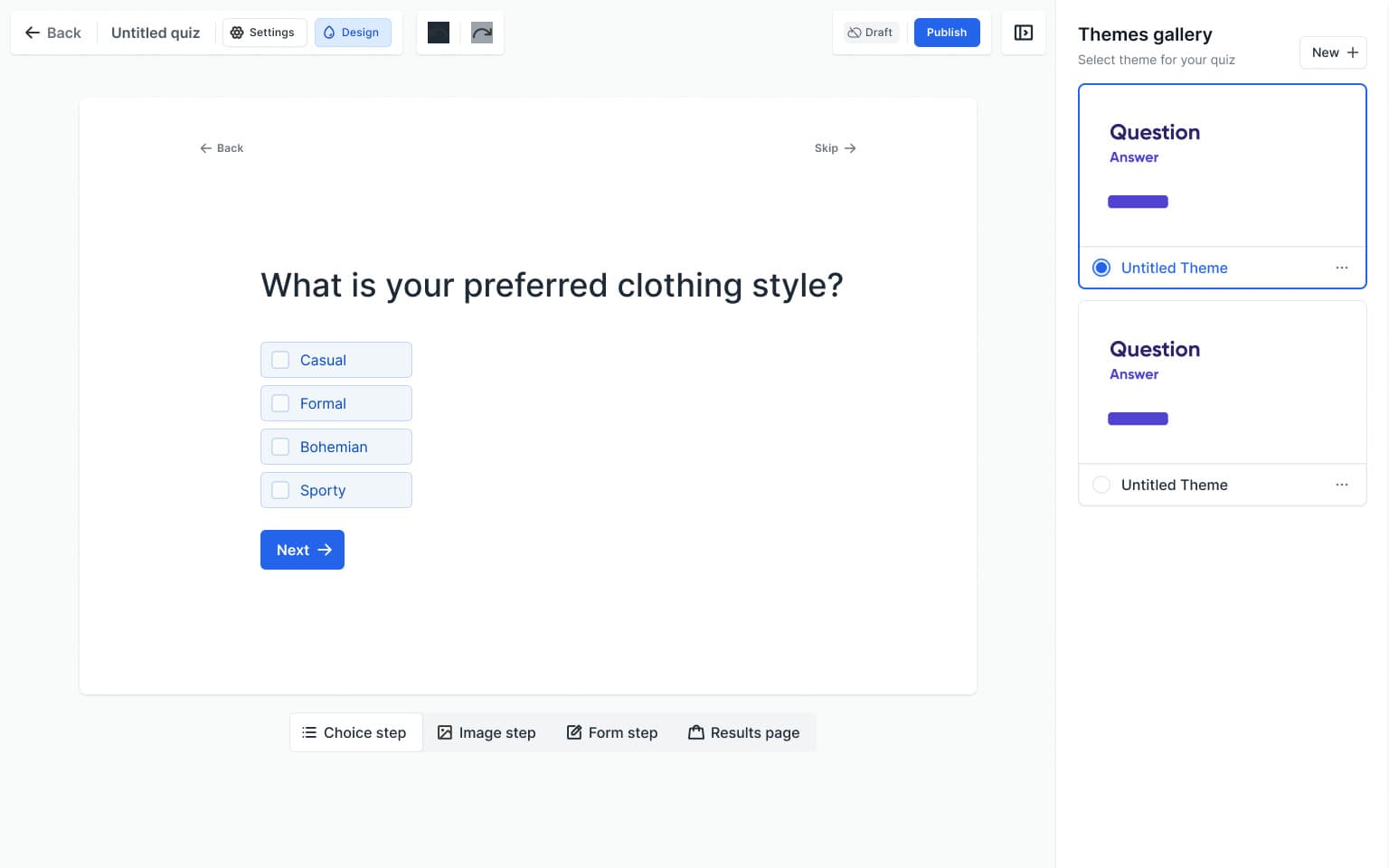 Sample AskFlow theme settings