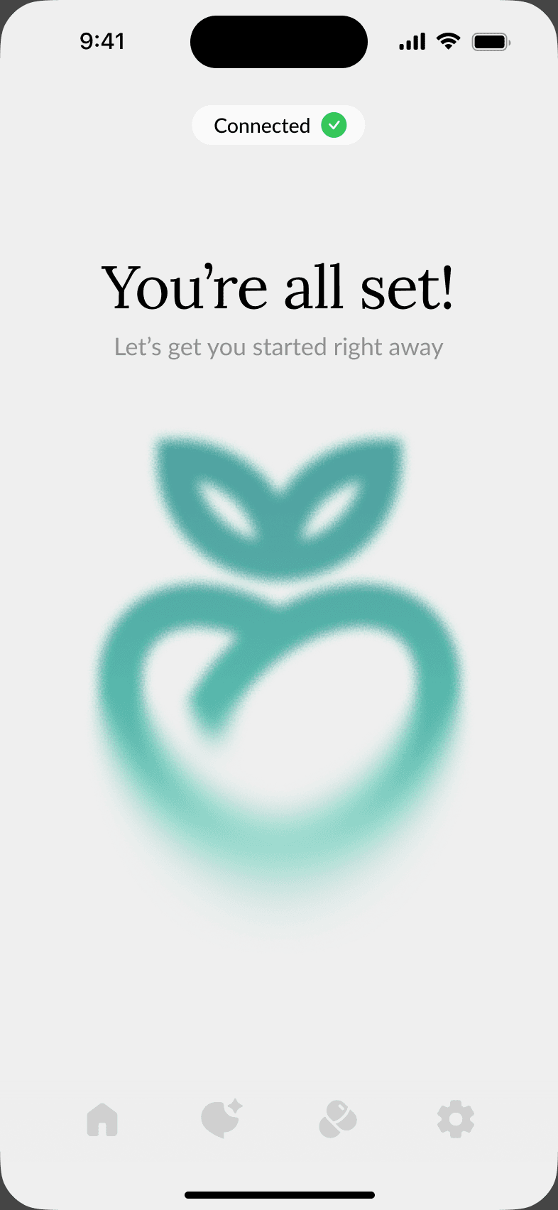 Peach Health onboarding complete screen