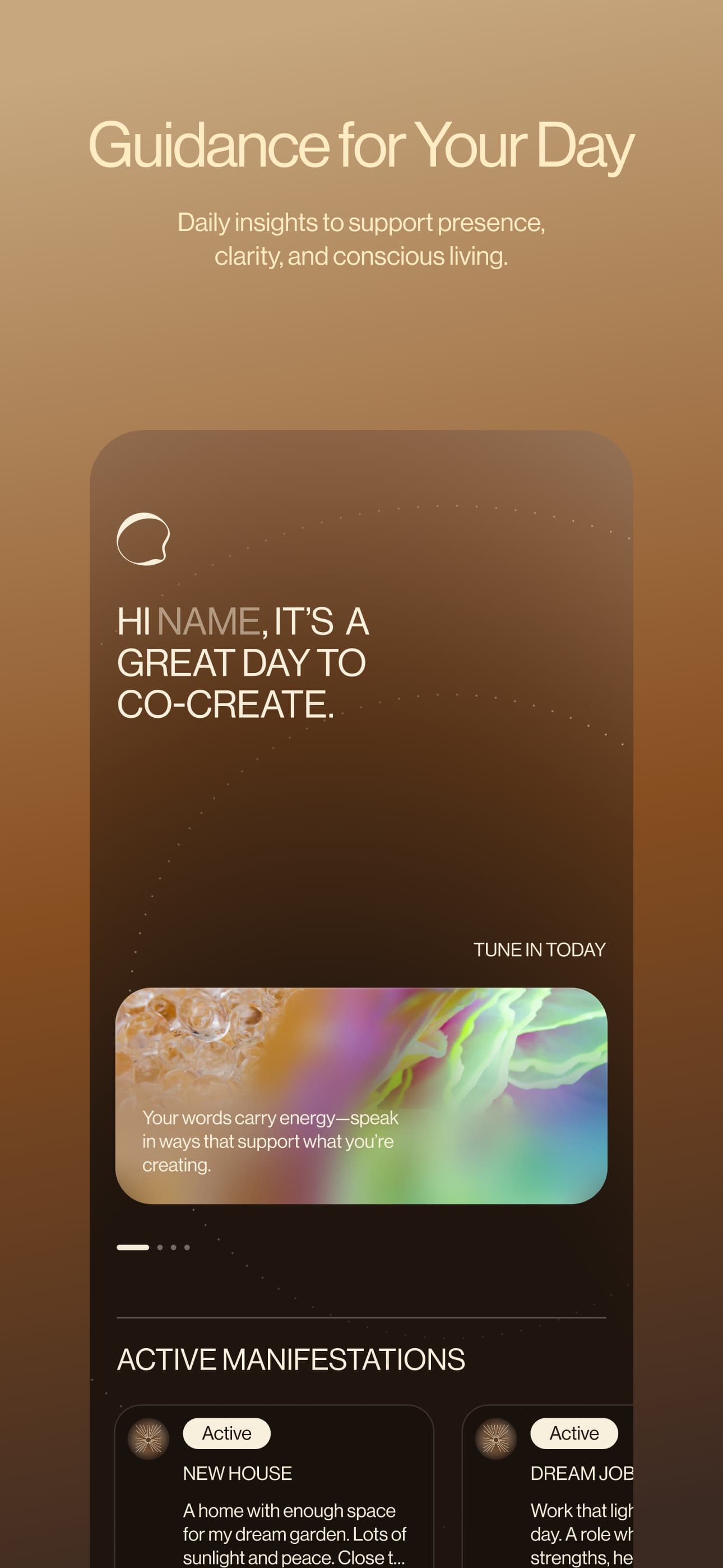 Sample Quantum Body App Store poster: daily guidance