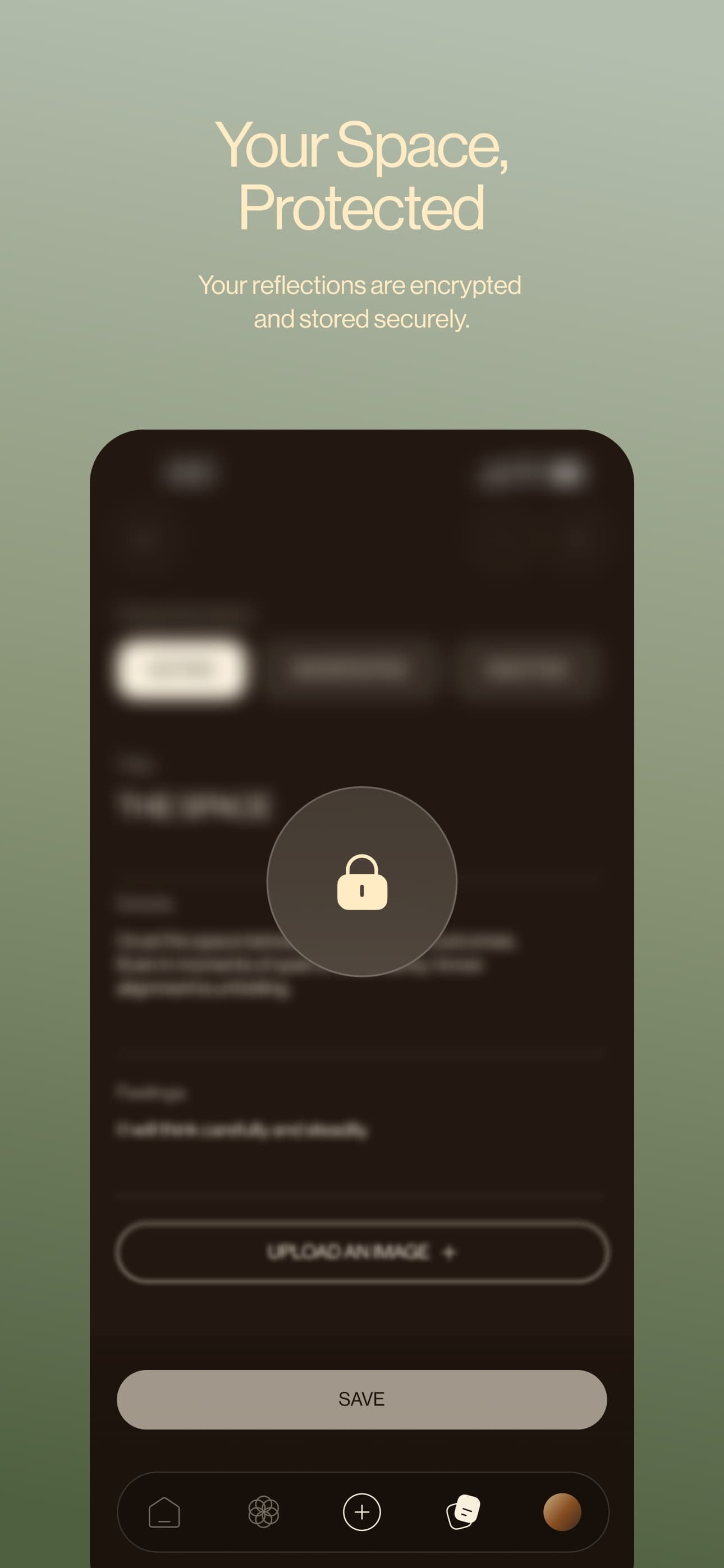 Sample Quantum Body App Store poster: privacy-themed artwork