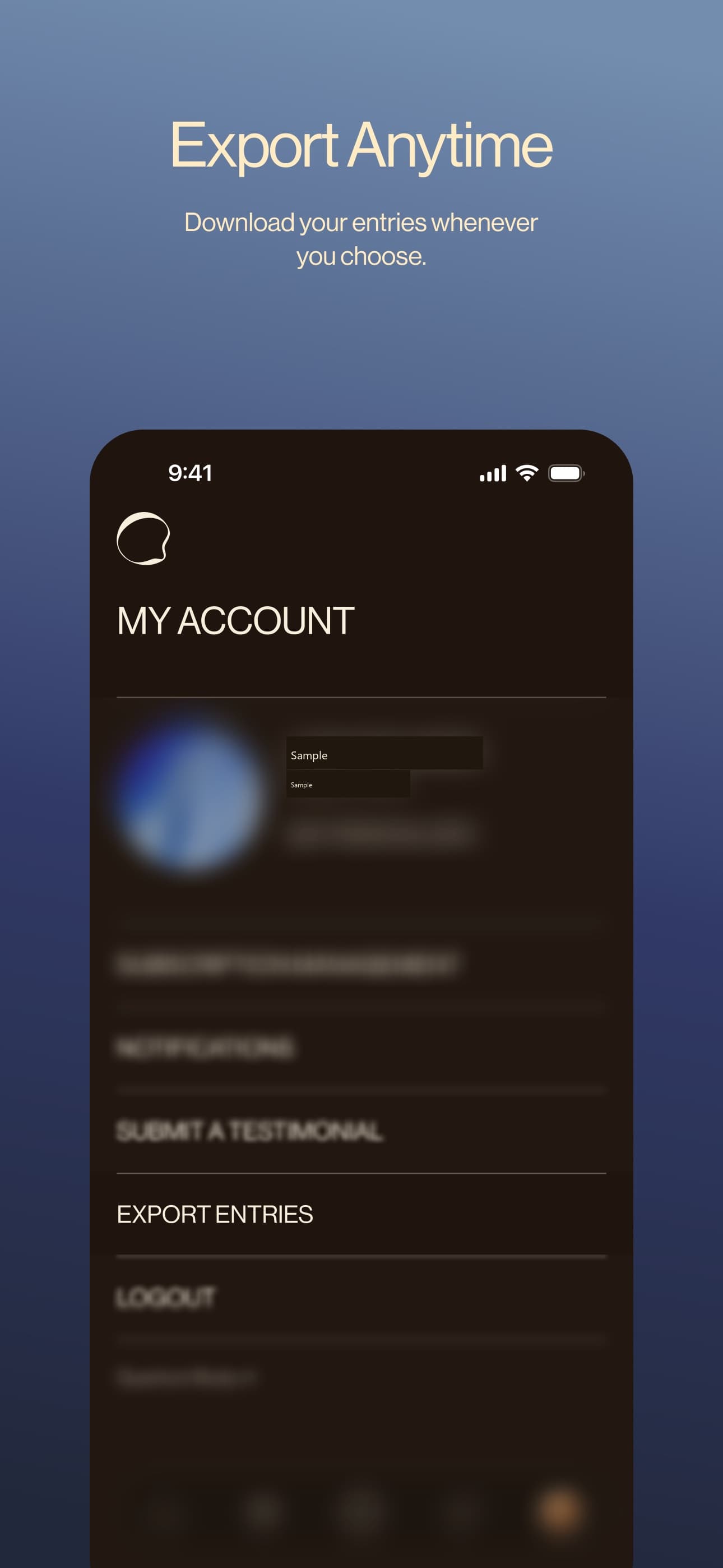 Sample Quantum Body App Store poster: export-themed artwork