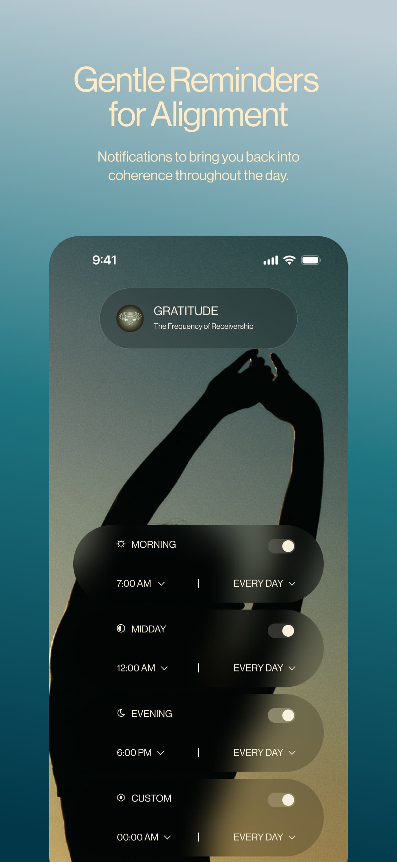 Sample Quantum Body App Store poster: reminders