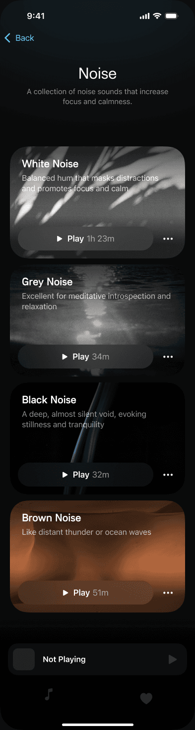 Sample Snoozeband collection of noise sounds