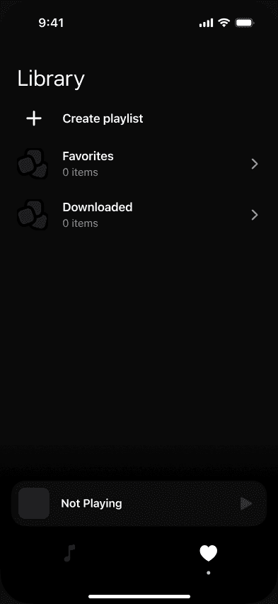 Sample Snoozeband empty library