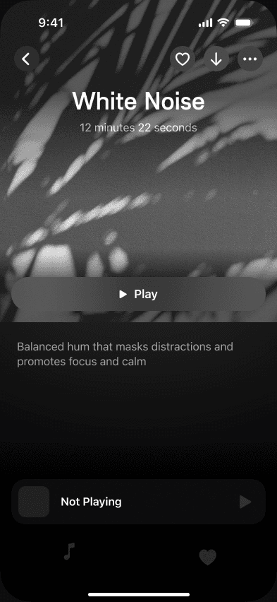 Sample Snoozeband individual sound detail and play action
