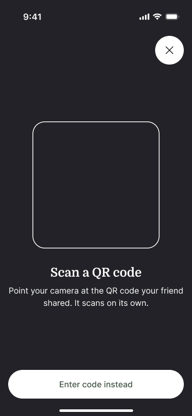 Sample Nearbor QR code scanner